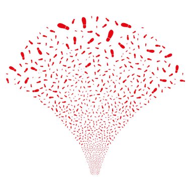 Kaynak akışı çizme ayak izi simgeleri