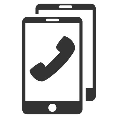 Cep telefonu düz vektör simgesi