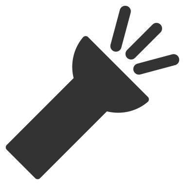 Elektrik Torch ışık düz vektör simgesi