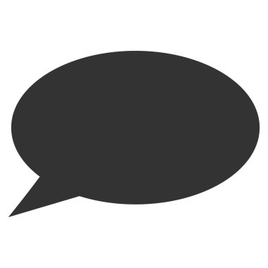 İleti bulut düz vektör simgesi