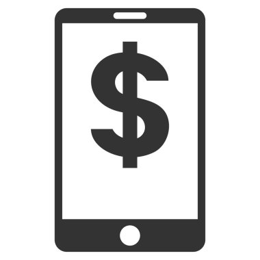 Mobil denge düz vektör simgesi