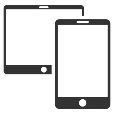 Mobil cihazlar düz vektör simgesi