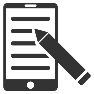 Cep kalem düz vektör simge Düzenle