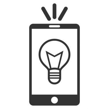 Mobil lamba ışık düz vektör simgesi