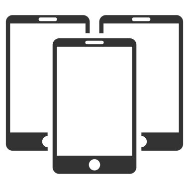 Cep telefonları düz vektör simgesi
