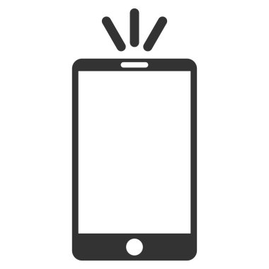 Mobil meşale düz vektör simgesi