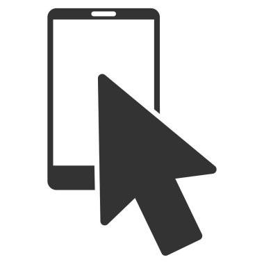 Smartphone ok işaretçi düz vektör simgesi