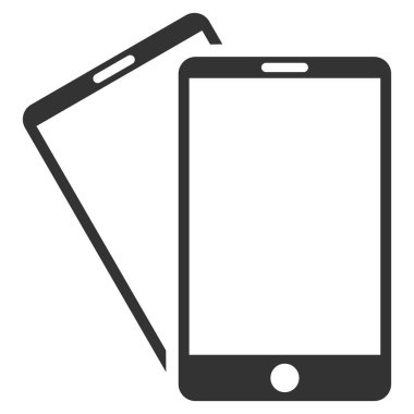 Akıllı telefonlar düz vektör simgesi