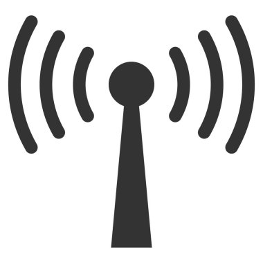 Wi-Fi istasyonu düz vektör simgesi