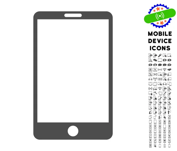 Icono de Smartphone con Set — Archivo Imágenes Vectoriales