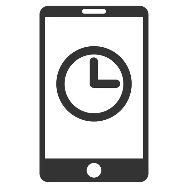 Icona vettoriale piatto dell'orologio mobile — Vettoriale Stock