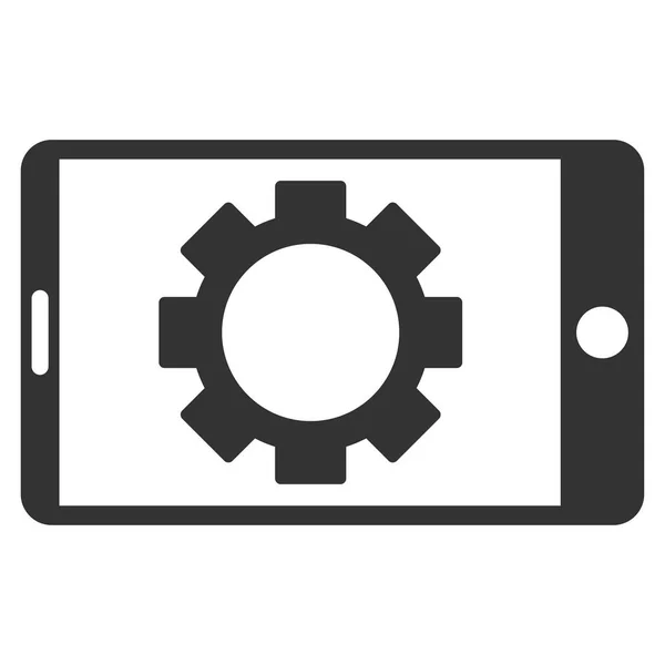 Setări mobile Gear Flat Vector Icon — Vector de stoc