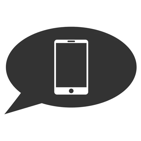 Icona vettoriale piatta del messaggio dello smartphone — Vettoriale Stock