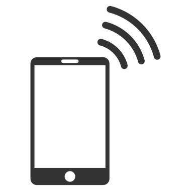 Mobil Wi-Fi sinyali düz vektör simgesi