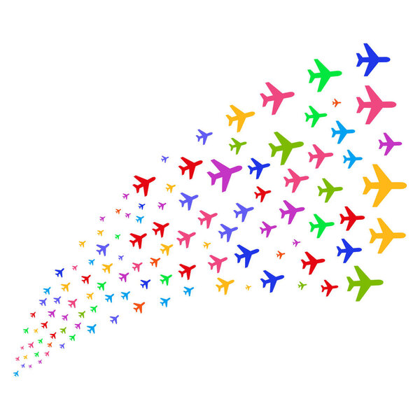 Поток самолётов
