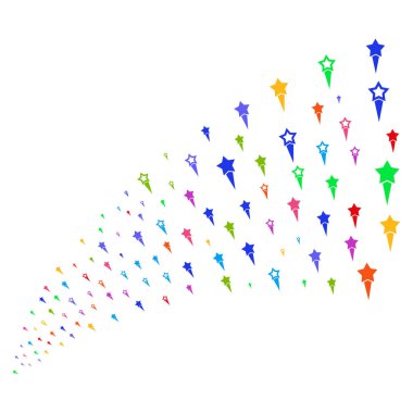Kaynak akışı konfeti yıldız