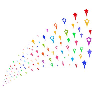 Kaynak akışı konfeti yıldız