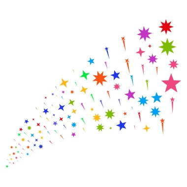 Kaynak akışı konfeti yıldız