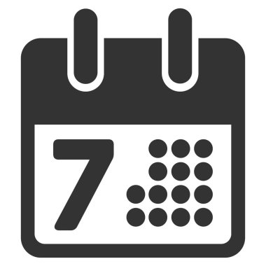 Takvim gün sayfa düz vektör simgesi