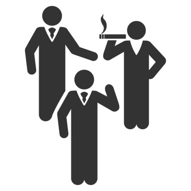 Tartışma grubu düz vektör simgesi