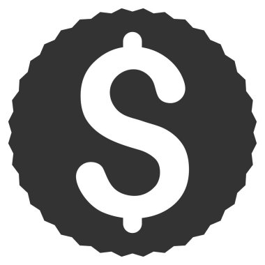 Dolar sikkesi düz vektör simgesi