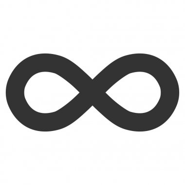 Infinity düz vektör simgesi