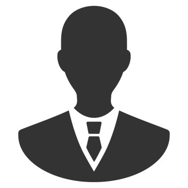 Yöneticisi düz vektör simgesi