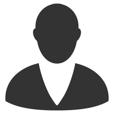 İstemci düz vektör simgesi