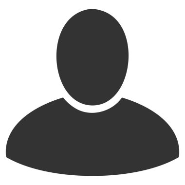 İstemci düz vektör simgesi