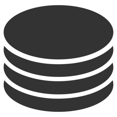 Sikke yığını düz vektör simgesi