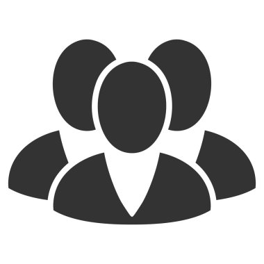 İstemciler düz vektör simgesi