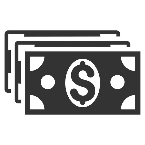 Δολάριο τραπεζογραμμάτια επίπεδης εικονίδιο του φορέα — Διανυσματικό Αρχείο
