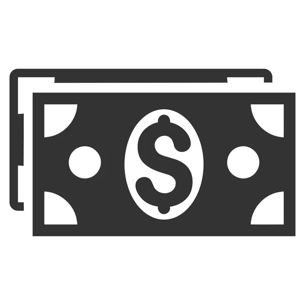 Δολάριο τραπεζογραμμάτια επίπεδης εικονίδιο του φορέα — Διανυσματικό Αρχείο