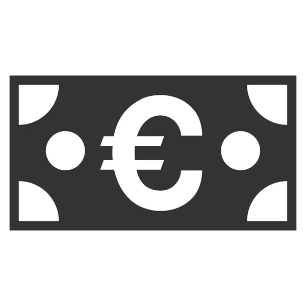 Billet en euros Icône vectorielle plate — Image vectorielle
