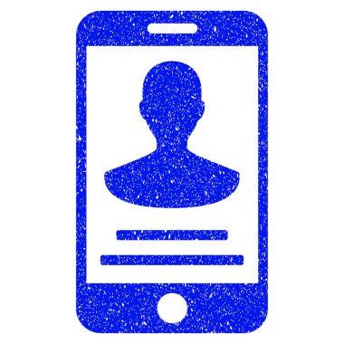 Mobil kişi ayrıntıları Grunge simgesi