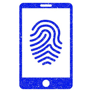 Smartphone parmak izi Grunge simgesi