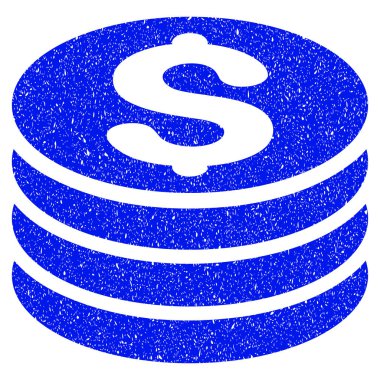 Doları para yığını Grunge simgesi