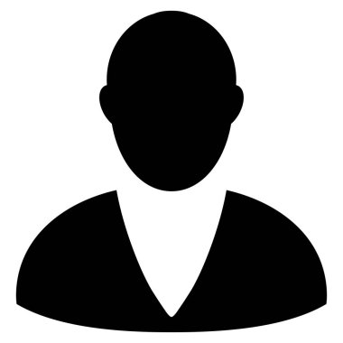 İstemci düz vektör simgesi