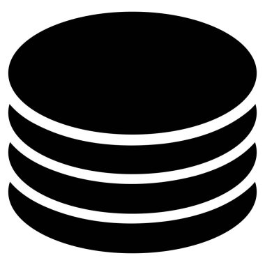 Sikke yığını düz vektör simgesi