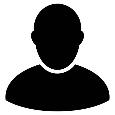 Müşteri düz vektör simgesi