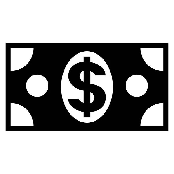 Dolar z płaskim banknot wektor ikona — Wektor stockowy