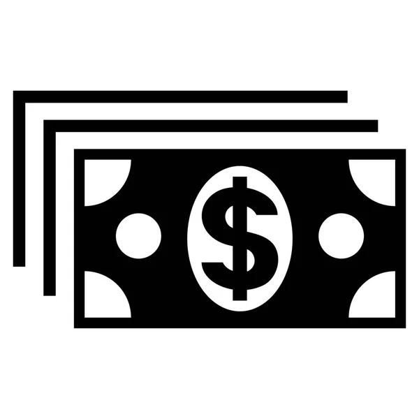 Billetes de Dólar Icono de Vector plano — Vector de stock