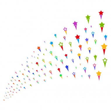 Kaynak akışı konfeti yıldız