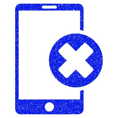 Telefon iptal Grunge simgesi