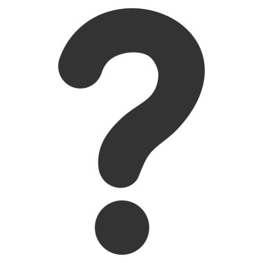 Soru düz vektör simgesi