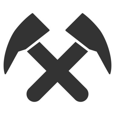 İş çekiç düz vektör simgesi