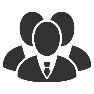 Yöneticisi grup düz vektör simgesi