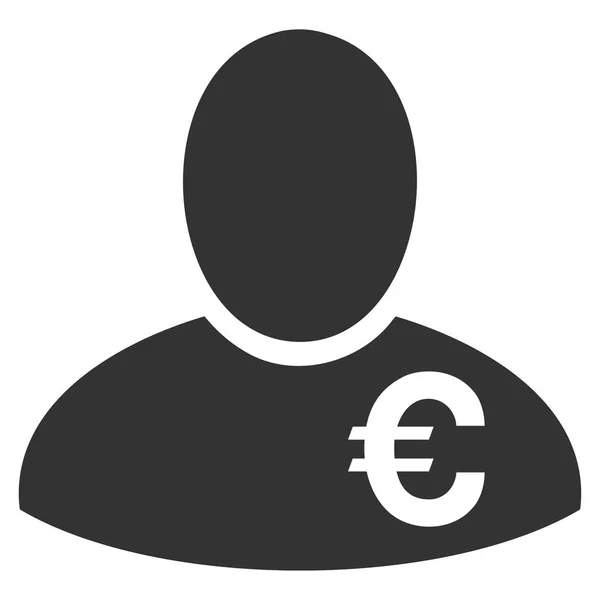 Euro Financiador Flat Vector Icon —  Vetores de Stock