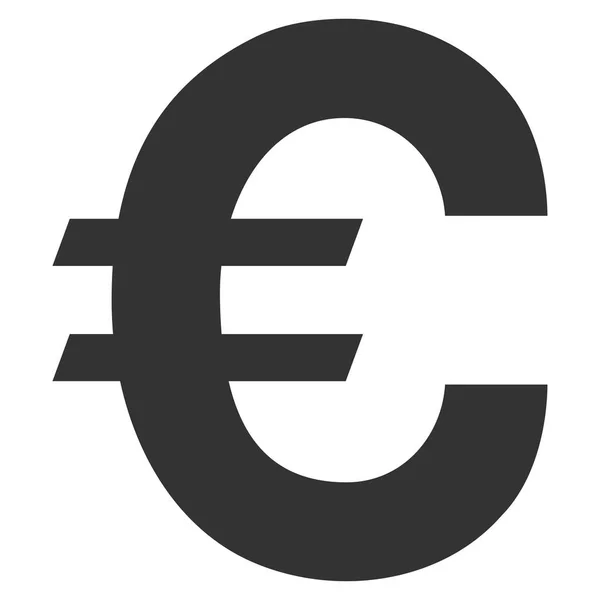 Euro Símbolo Flat Vector Icon —  Vetores de Stock