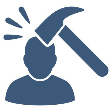 Kafa şok vektör simgesi